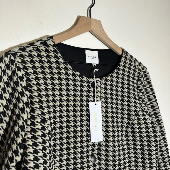 Gilli - Black and White Houndstooth Women's blazer - Picture 2 of 6